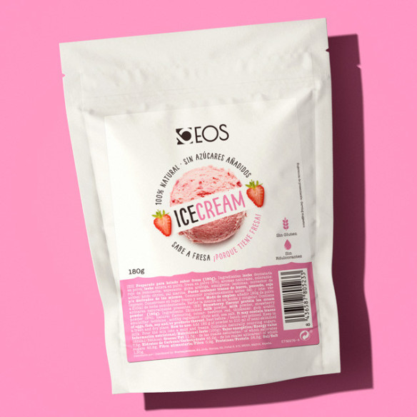 Helado de Fresa Saludable
