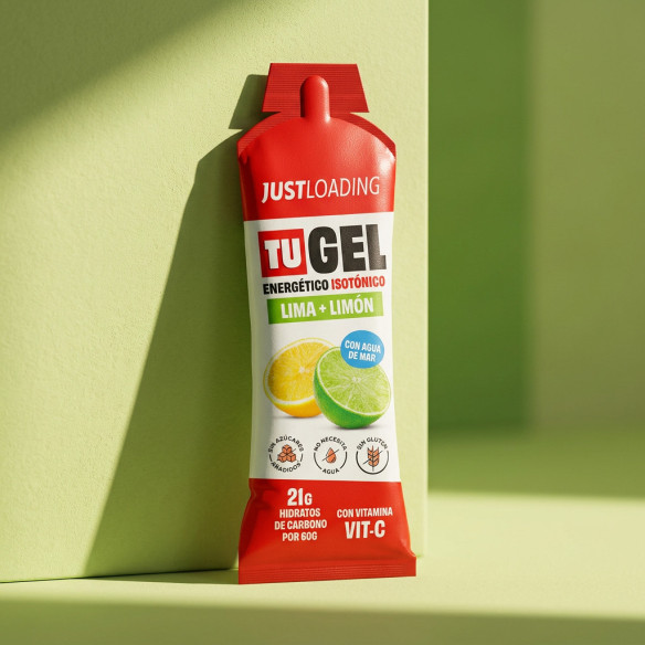 Isotonic lemon lime gel with seawater